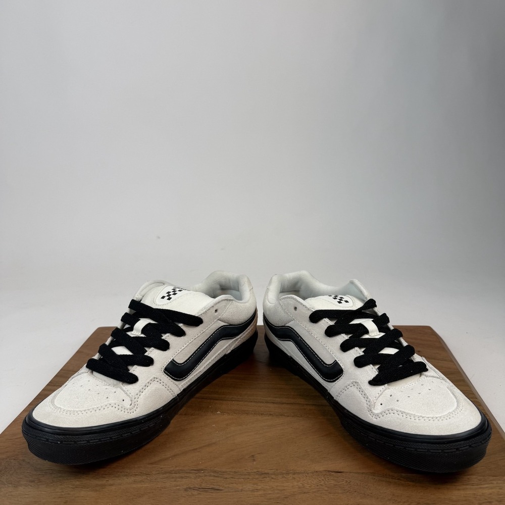 New Mens Vans Caldrone Marshmallow Leather Low‎ Casual Sneakers Shoes Size 9 NIB - Picture 5 of 9
